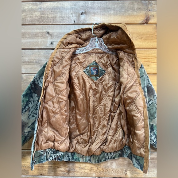 OUTDOOR HABITAT Habit Outdoor Unisex Camo Canvas Duck Fully Lined Jacket Size 7 - Picture 4 of 7
